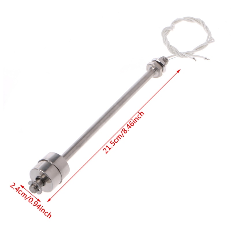 Interruptor de flotación de acero inoxidable, Sensor de nivel de agua líquida, 110V, 220V, 220mm, 10W, G08, gran valor, 4 de abril