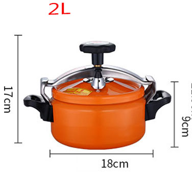 Olla a presión de cocina de 2/3L, olla de sopa de aluminio, olla de cocina portátil, utensilios de cocina para acampar al aire libre, Cocina de Inducción, estufa de Gas: naranja