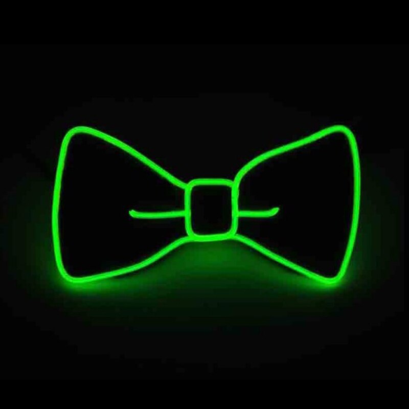 Men LED Wire Flashing Light Up Bow Tie Luminous Bow Tie Necktie For Men Club Wedding Dance Party Christmas Year