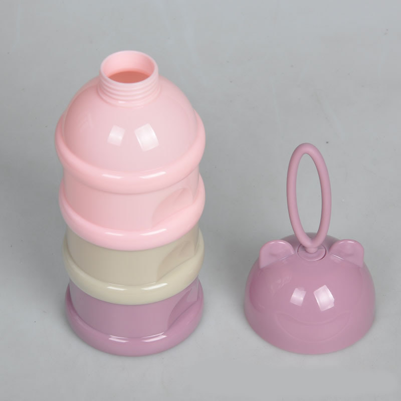 3 Cells Grid Box Formula Milk Storage Baby Food Storage Portable Milk Powder Formula Dispenser Food Container Storage Feeding