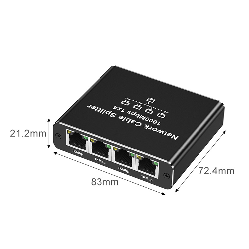 MZX 1-w-4-wyjściowy 1000M gigabitowy koncentrator sieciowy Przełącznik RJ45 Ethernet rozdzielacz Złącze 1000Mbps adapter PC Komputer Kot 6 7 8 Kabel