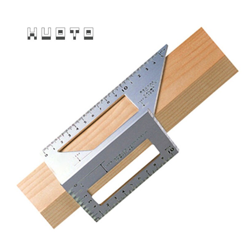 Japanse Aluminium Vierkante Hoek Heerser 45 Graden 90 Graden Gauge Gradenboog Voor Multifunctionele Timmerman Houtbewerking Tool