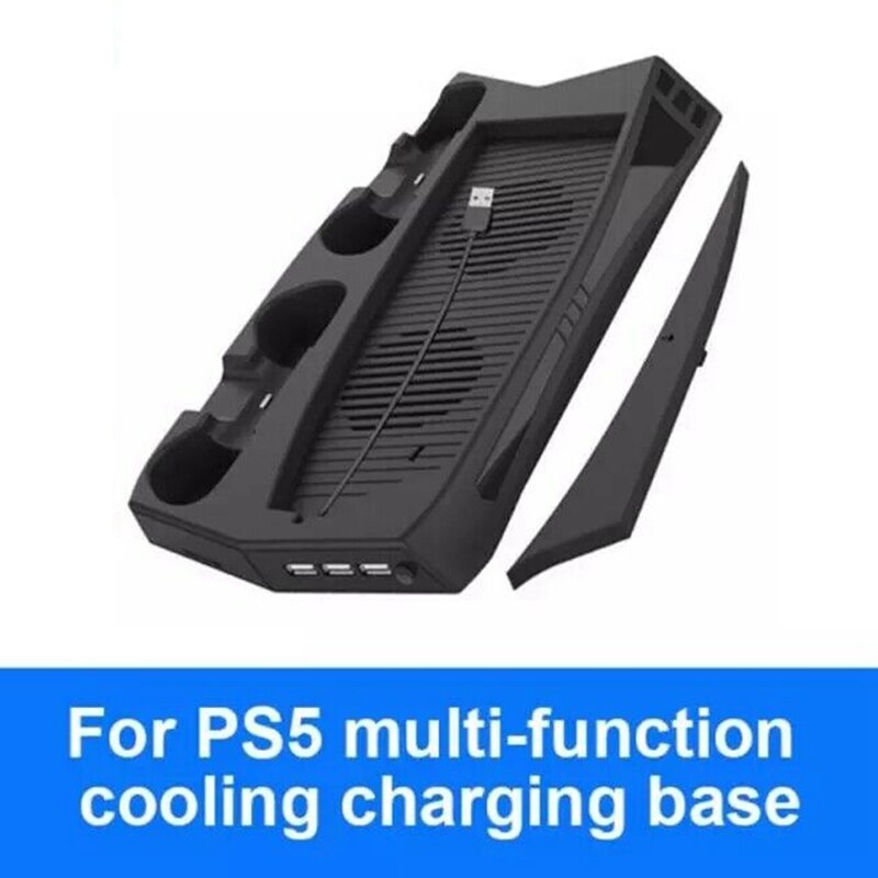 for PS5 Charging Stand with Cooling Fan Dual Controller Charger Console Charging Station Cooler for PS5 DE / Ultra HD