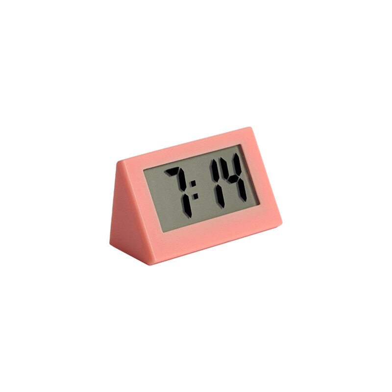Mini Lcd Digital Uhr Schlafzimmer Einfache Kleine Elektronische Uhr Tragbare ändern Mann Große Wort Tabelle Schüler Prüfung Stumm Schreibtisch Uhr: Orange rot