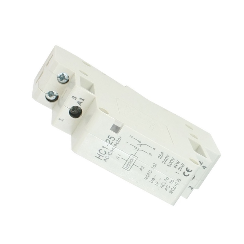 AC 240V 25A 2 Reed AC Contactor 2P Closed Domestic 35 mm DIN Rail