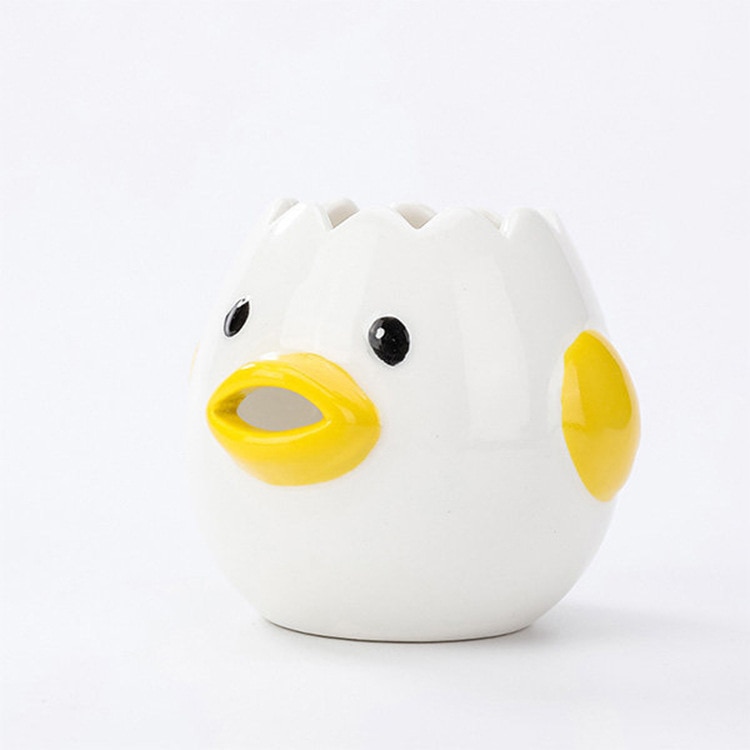 Cartoon Chicken Egg Yolk White Separator Ceramics Ceramic Cartoon Chick Egg Separator Dining Cooking Kitchen Gadget