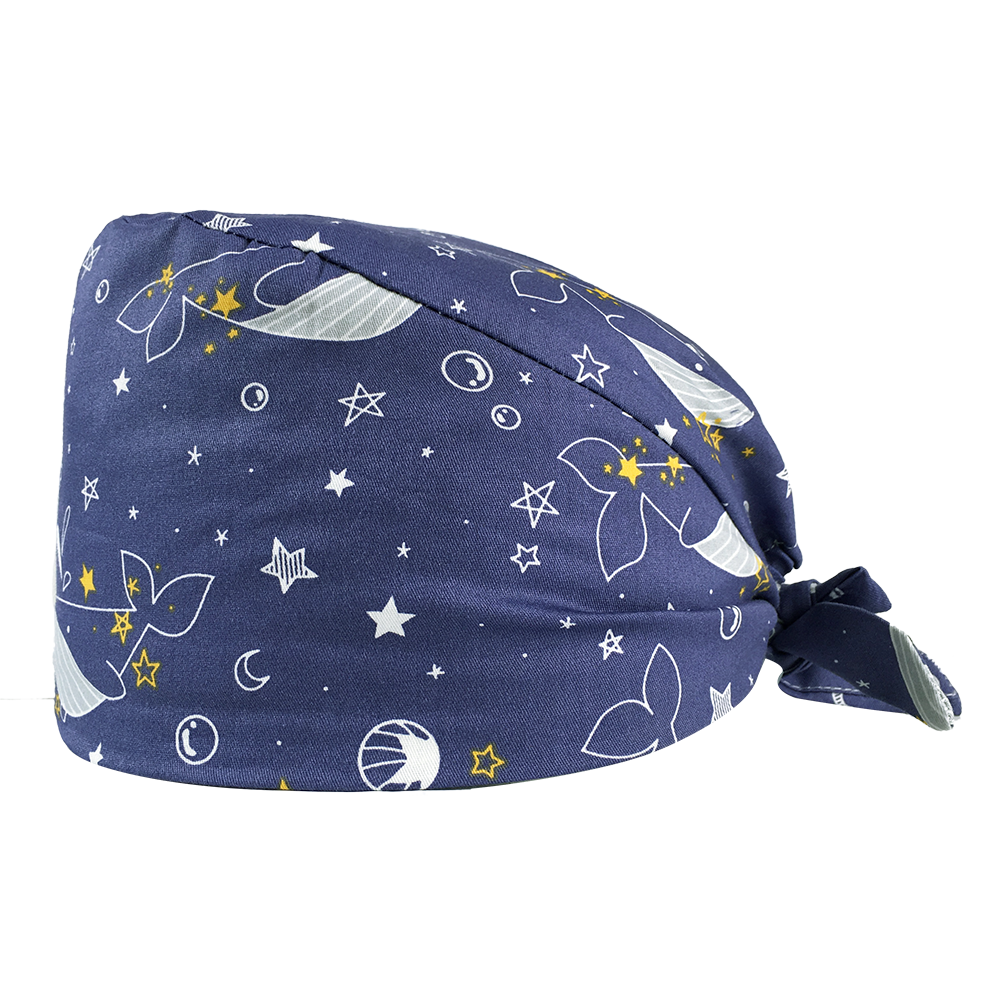 Unisexe impression spa travail casquettes réglable coton laboratoire anti-poussière travail chapeau dent beauté Scrubs casquettes animal club opérateur chapeau: hat12091