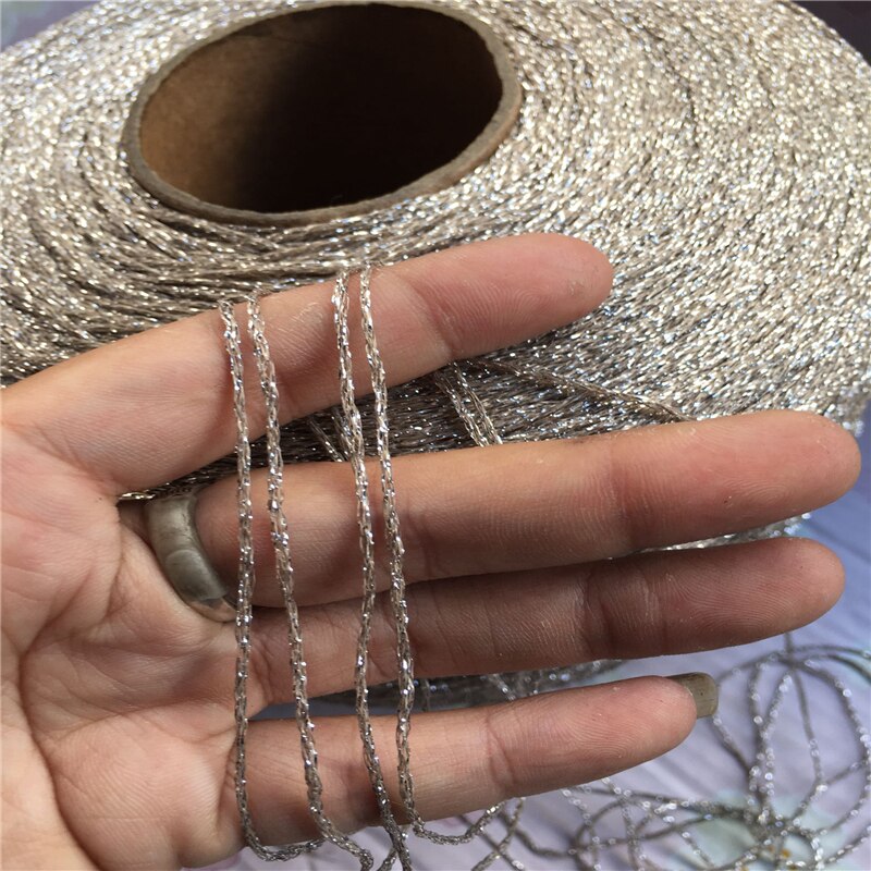 500g hæklet garn til hækling håndstrikketråd metalliseret garn nål gør-det-selv håndlavet tilbehør vævet hattetaske