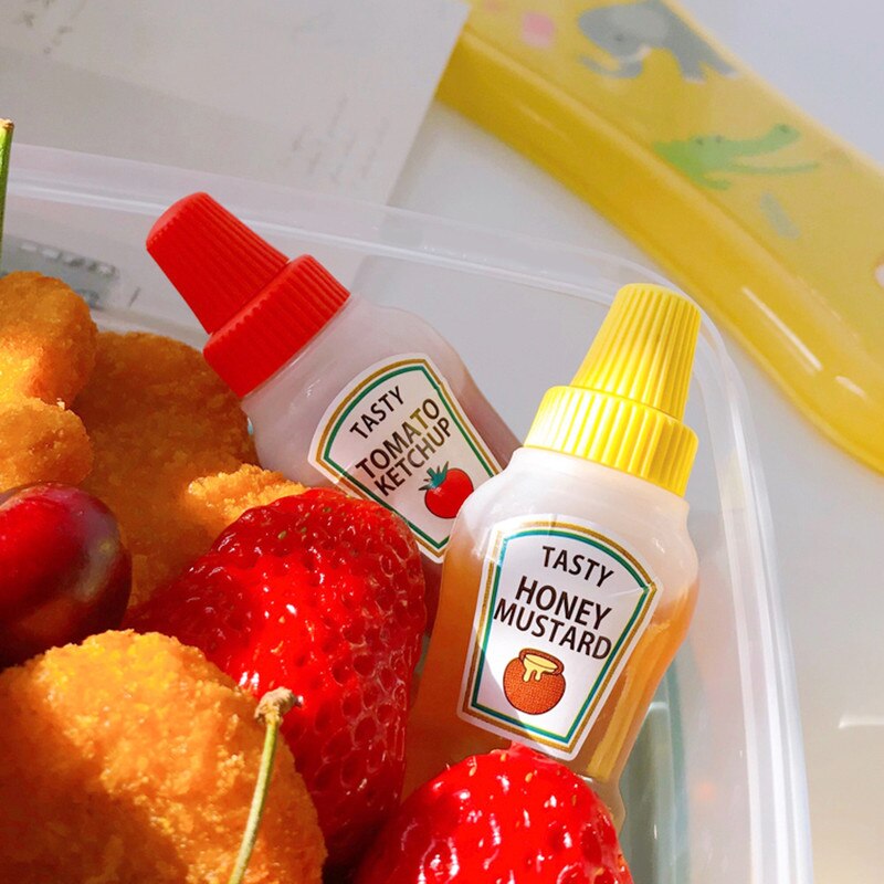 2 stk /3 stk 25ml beholder salatdressing beholder matboks mini ketchup flaske bærbar saus beholder bento boks
