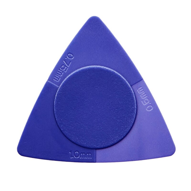 Juego de púas triangulares para guitarra eléctrica, Kit de púas tres en uno, accesorios de Plectrum, ABS, 10 unids/paquete: Blue