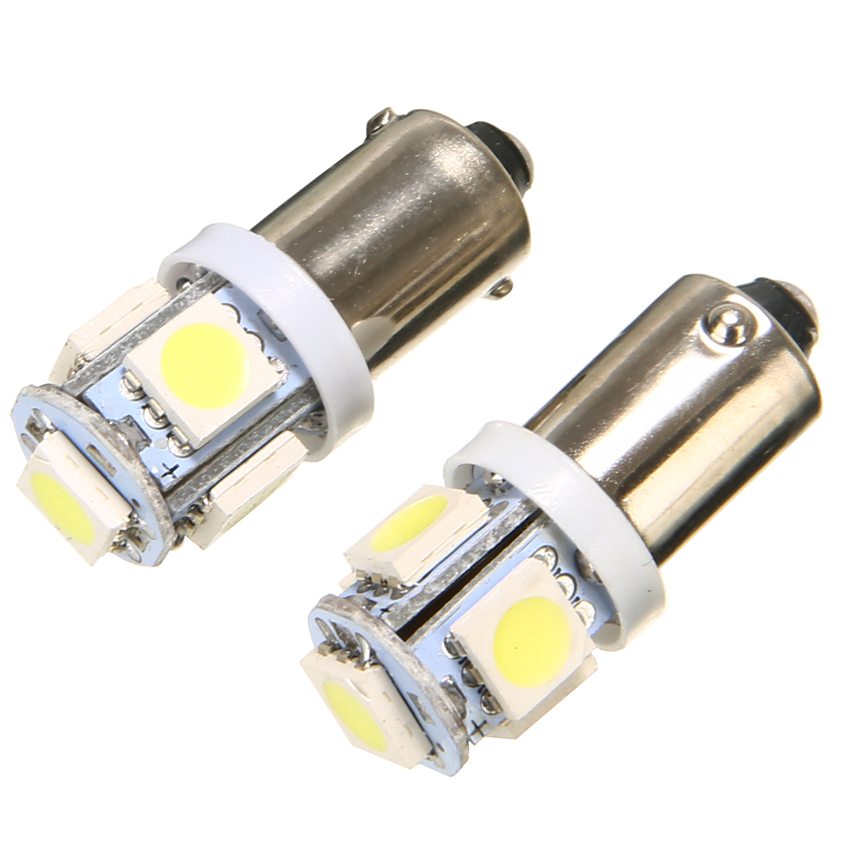 10pcs 12V T11 BA9S 5SMD LEDs Bulb T4W 3886X H6W 363 5050 Super White Car Interior Dome Map Light Signal Lamp