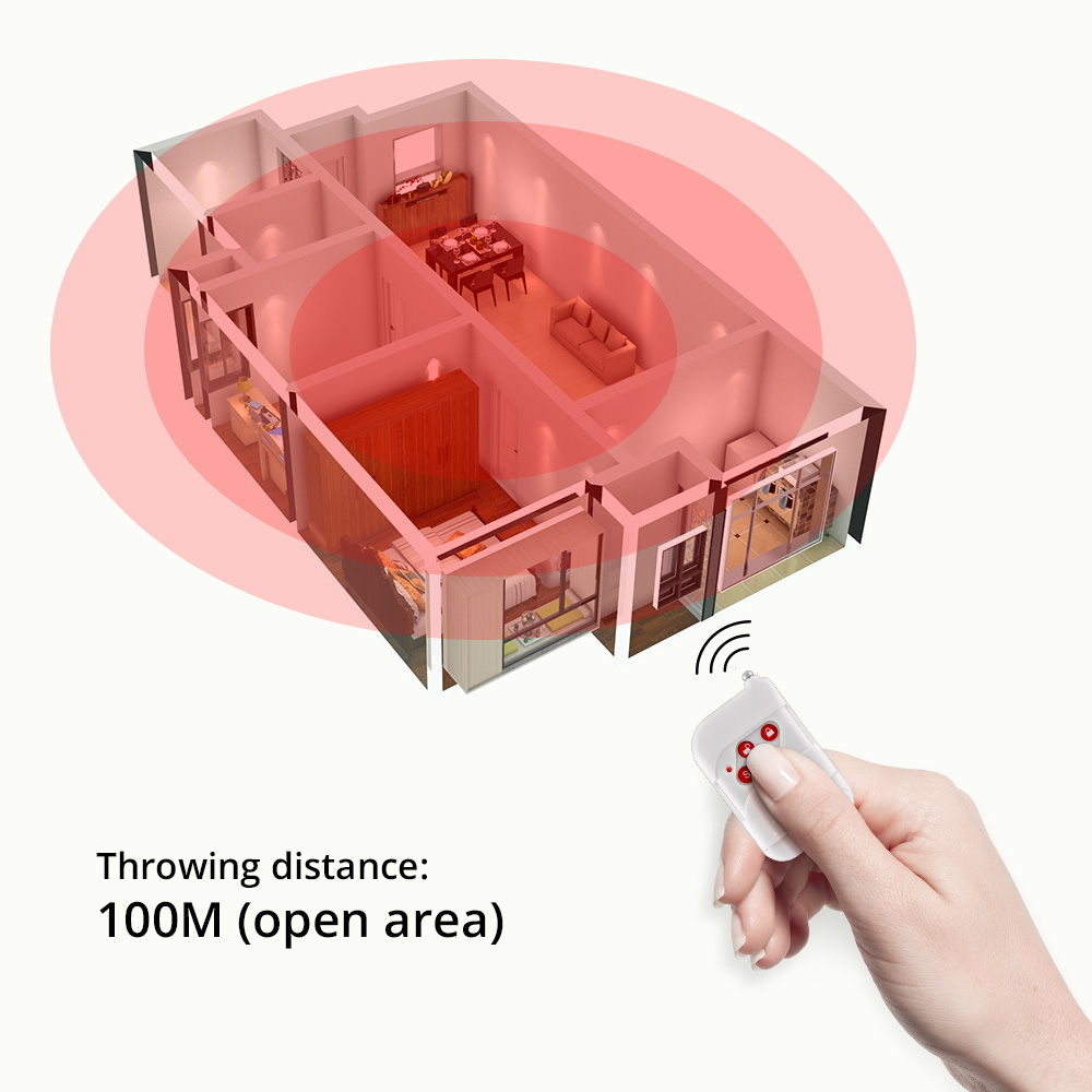 TOWODE Wireless Keychain Remote Control KeyTelecontrol For Siren Alarm System Wireless Remote Home Burglar Security Alarm System