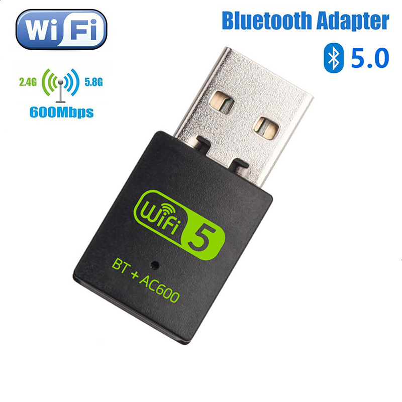 600M Dual-Band Wireless Network Card Drive Free 5G High-Speed Computer WiFi Receiver USB Bluetooth5.0 Wifi 2-in-1