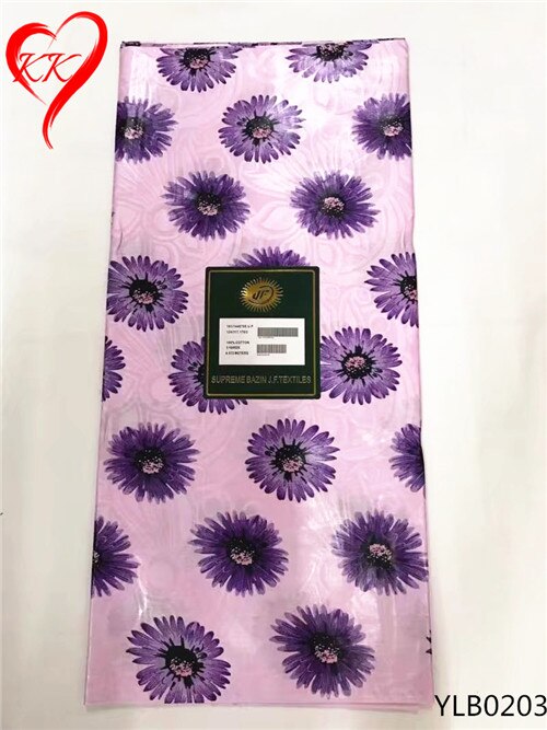 Beau tissu bazin 100% coton bazin riche getzner africain bazin riche tissu pour les femmes robes YLB0207-YLB0212