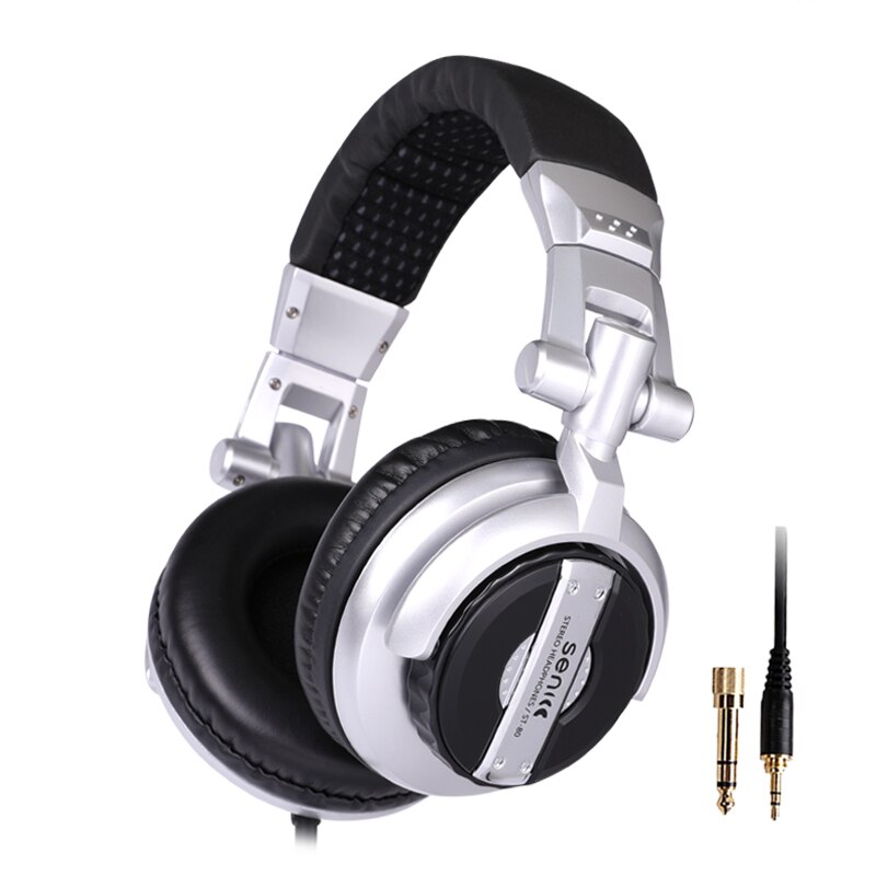 Senicc ST-80 Professionele Dj Studio Monitor Hoofdtelefoon Stereo Draagbare Headset Met 3.5 Mm 6.3 Mm Jack 50 Mm Dirver Uitgebreide koord