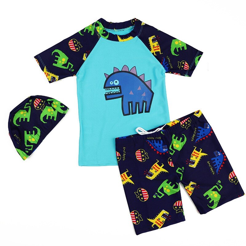 I bambini Del Ragazzo Costumi Da Bagno Per Bambini Ragazzi di Modo di Protezione Solare Surf Ragazzi Infantili Del Bambino Del Costume Da Bagno Bambino Vestito di Costumi Da Bagno di Nuoto Costumi Da Bagno Vestito: Blue / 8-9T