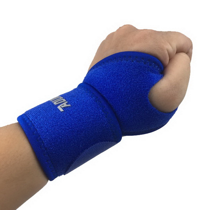 1 stk fitness håndledsbeskytter bånd hjemme træning træning håndvægte armbånd håndled støtte wraps rem gym tilbehør sport: 1 stk blå