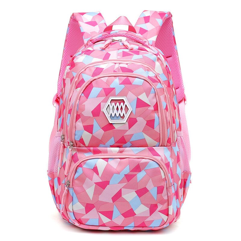 Children school bags for teenagers boys girls big capacity school backpacks waterproof satchel kids book bag sac mochila: pink small