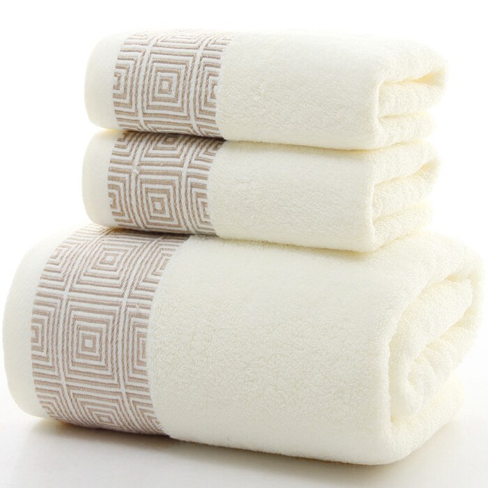 Cotton Towel Bath Towel Set Bath Towel 140x70cm Towel 35x75cm Soft Absorbent Three-Piece Set