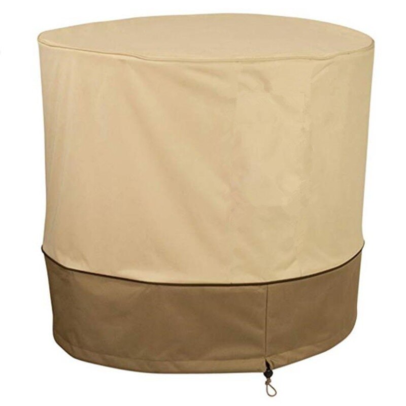 Outdoor Air Conditioner Dust Cover Square/Round Air Conditioner Outer Unit Vertical Air Conditioner Waterproof Protective Cover: Round / 210D 34x34x30inch