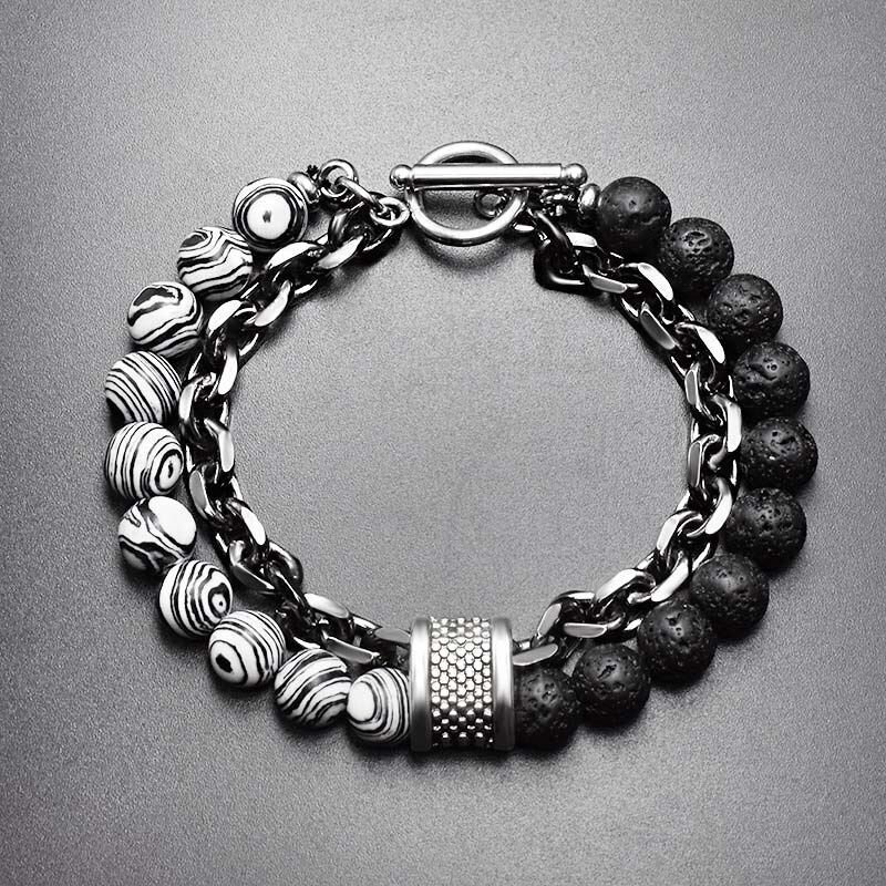 Natuursteen Kralen Mannen Accessoires Roestvrij Staal Vrouwen Armband Bracciale Uomo Bileklik Armbanden For A Vrouwen Sieraden: 9