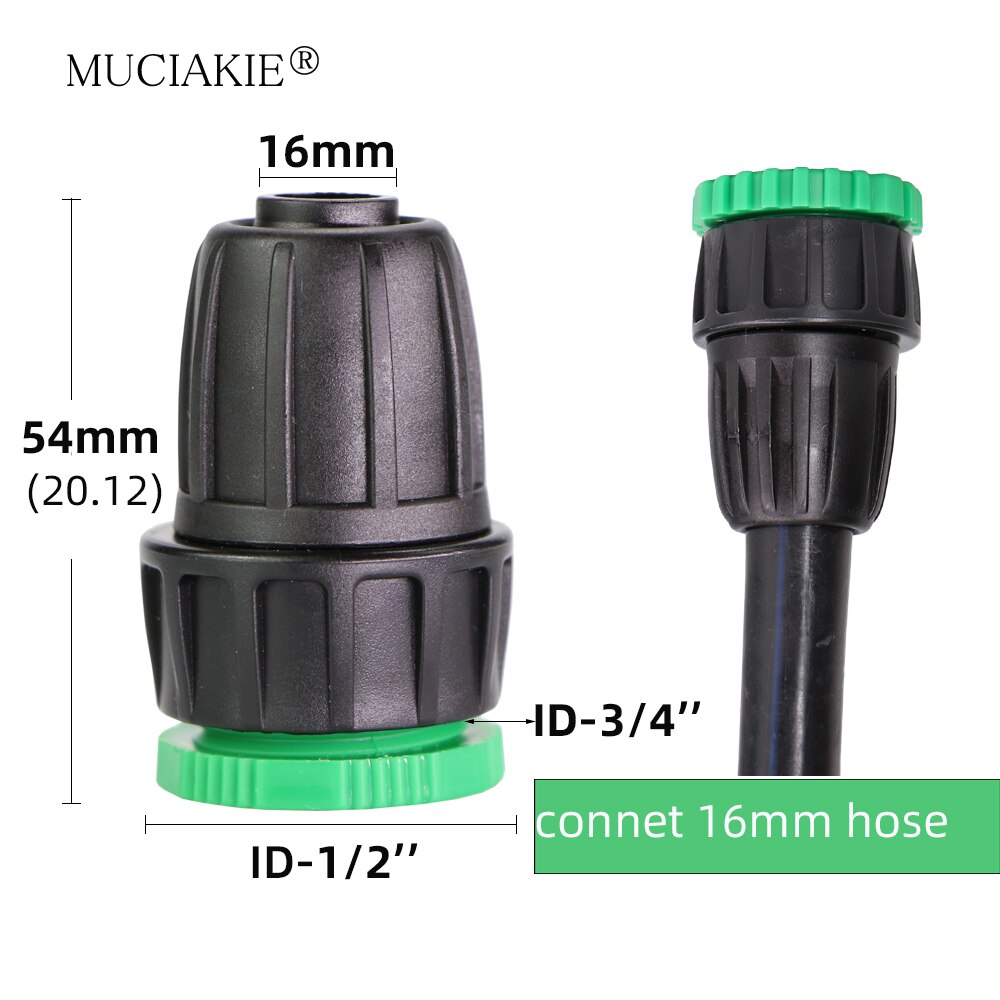 MUCIAKIE 3PCS Garden Tap 1/2" 3/4" Female Thread To 4/7mm 8/11mm 16mm Hose Adapter Garden Water Connester Micro Tubing Connecter