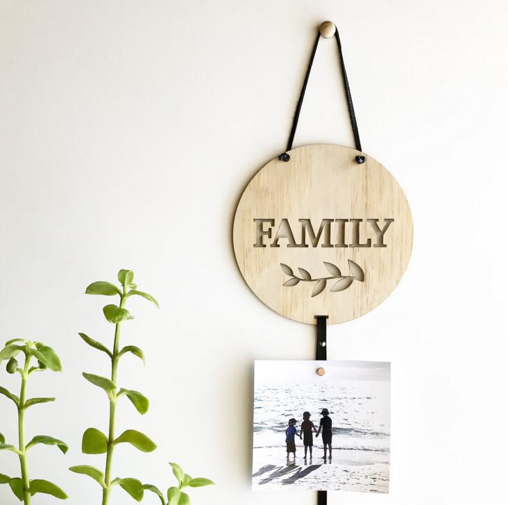 Scandinavische Stijl Houten Baby Bed Opknoping Decoratie Ambachten Muur Opknoping Hanger Ornament Baby Haarspeld Organizer Fotografie Props