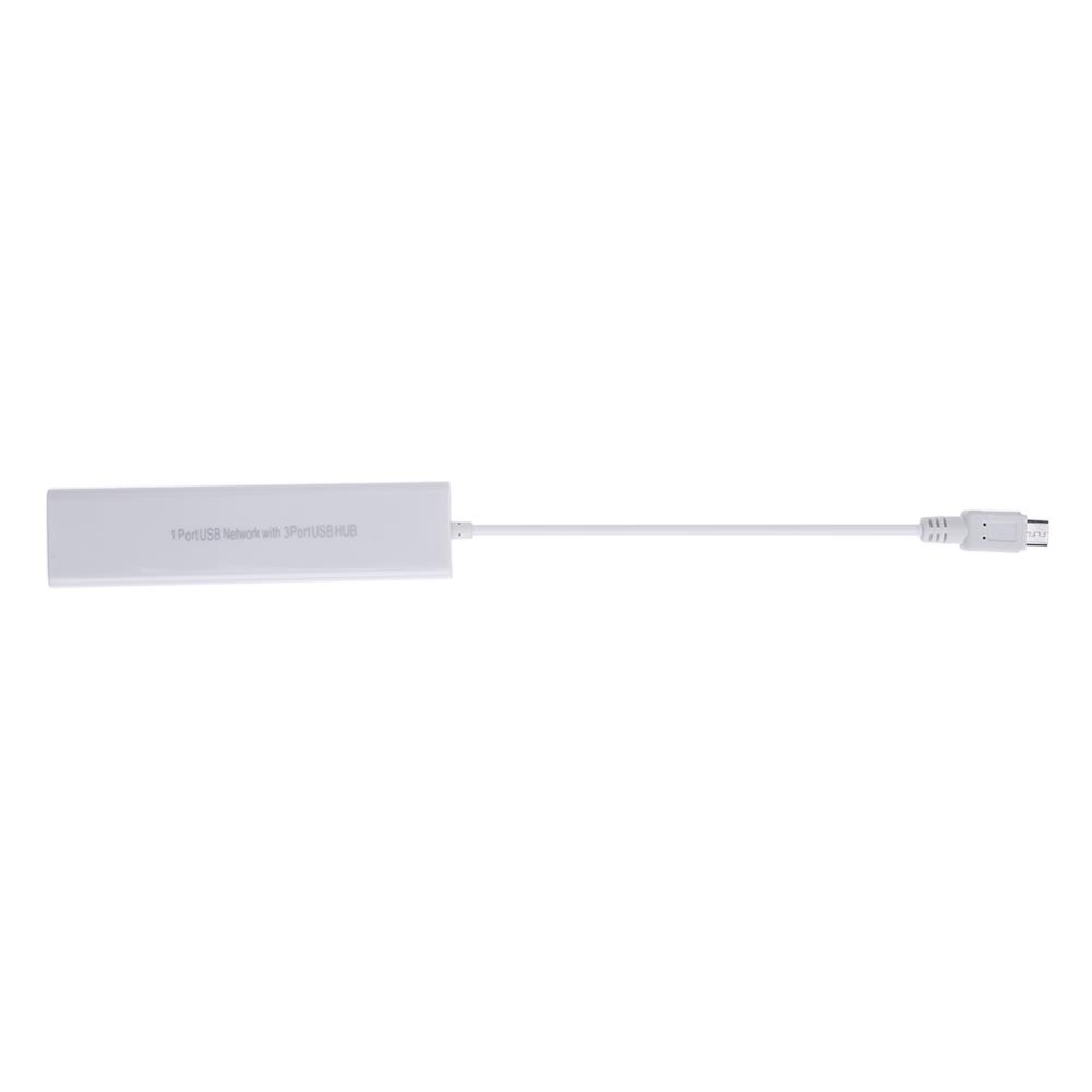 OTG 3-Hafen USB 2.0 Hub 10/100 MB Mikro-USB auf RJ45 LAN-Adapter Netzwerkkarte