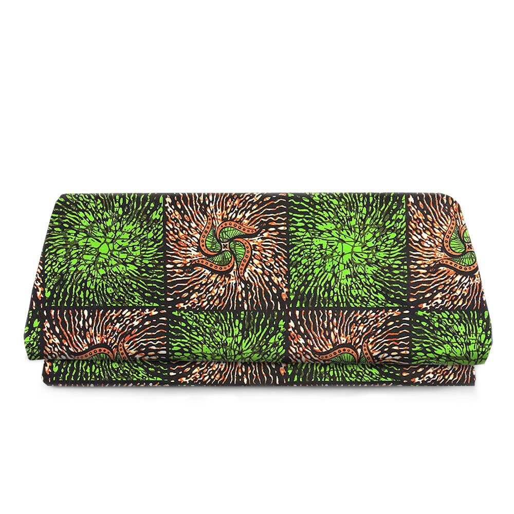 Tela de algodón con estampado africano tradicional para costura, tejido de cera de Ankara Dashiki REL, 100% para costura, bricolaje, África N. ° 1,