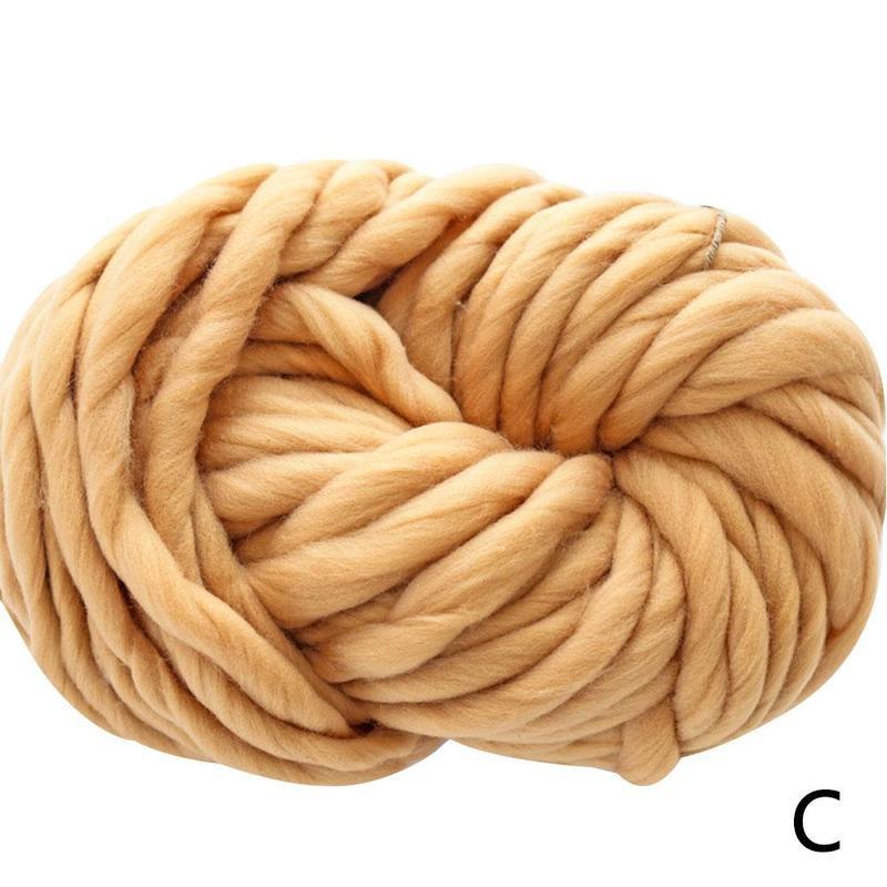 250G Super Thick Yarn Soft Merino Wool Yarns Large Knitting Bulky Blanket Roving Yarn Yarn Wool Chunky Arm T3D1: C