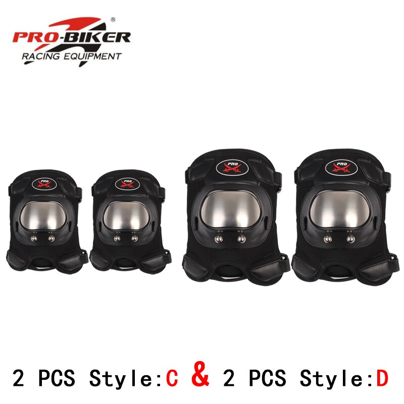 Protector de codos y rodillas para motocicleta, Protector de codo de acero inoxidable grueso para carreras, armadura protectora: Cd