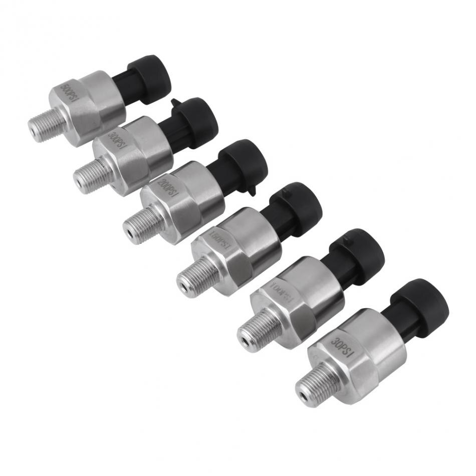 DC 5V 1/8NPT Thread Pressure Sensor Stainless Steel Pressure Transmitter Transducer Sender Sensor for Oil Fuel Air Water