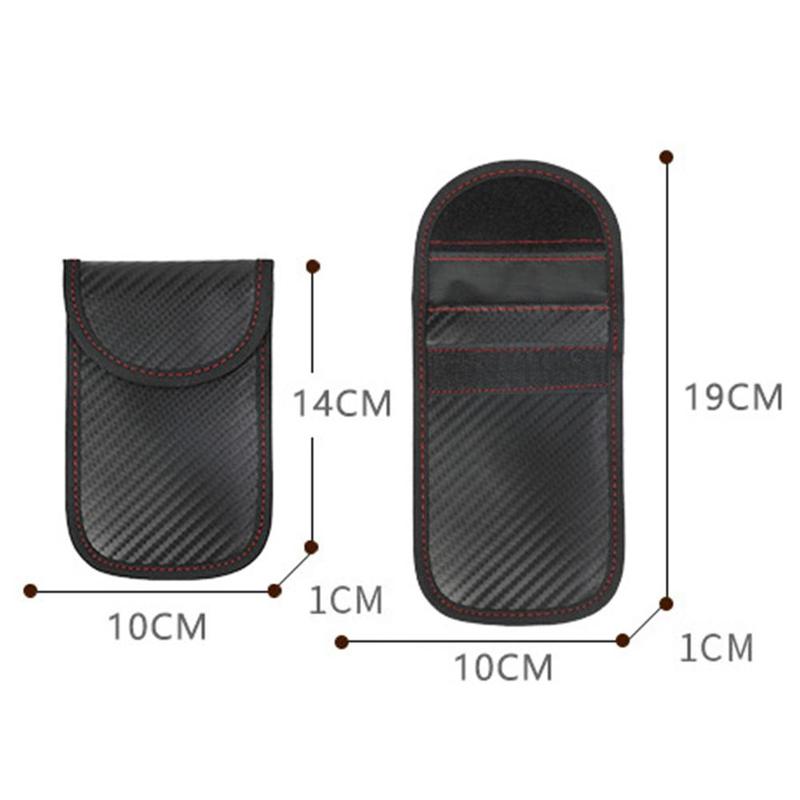 1PCS Anti-Theft Keyless Entry Car Key Cover RFID Signal Radiation Blocking Farady Bag Car Key Wallet Portable Security Keychain