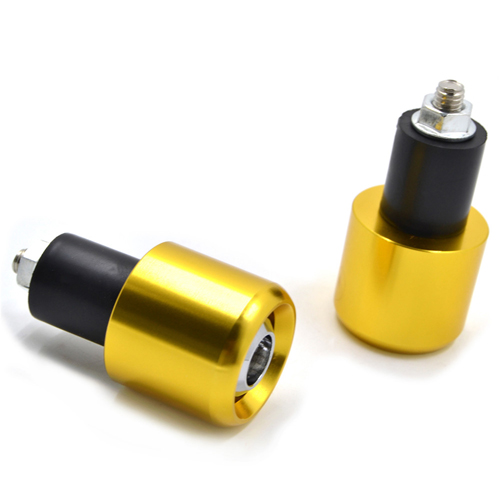 Bjmoto motorcykel anti vibrationsbalans handtag ändplugg greppändar lock för 22mm styr med 18mm inre hål: Kepsar i guldhandtag