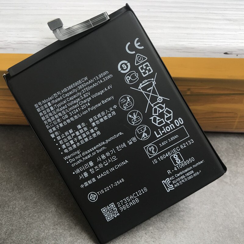 3750mAh Original Battery HB386590ECW For Huawei Honor 8X Nova 5T YAL-L21 YAL-L61 YAL-L61A YAL-L61D YAL-L71 YAL-L71A YAL-LX1