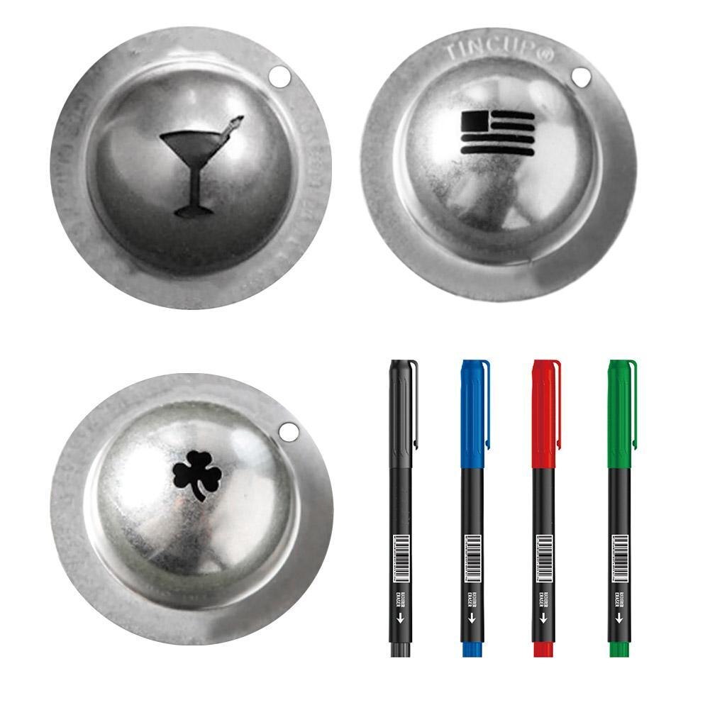 Steel Golf Marker Marker Marking Tool Three Kinds Of Patterns Can Be Selected