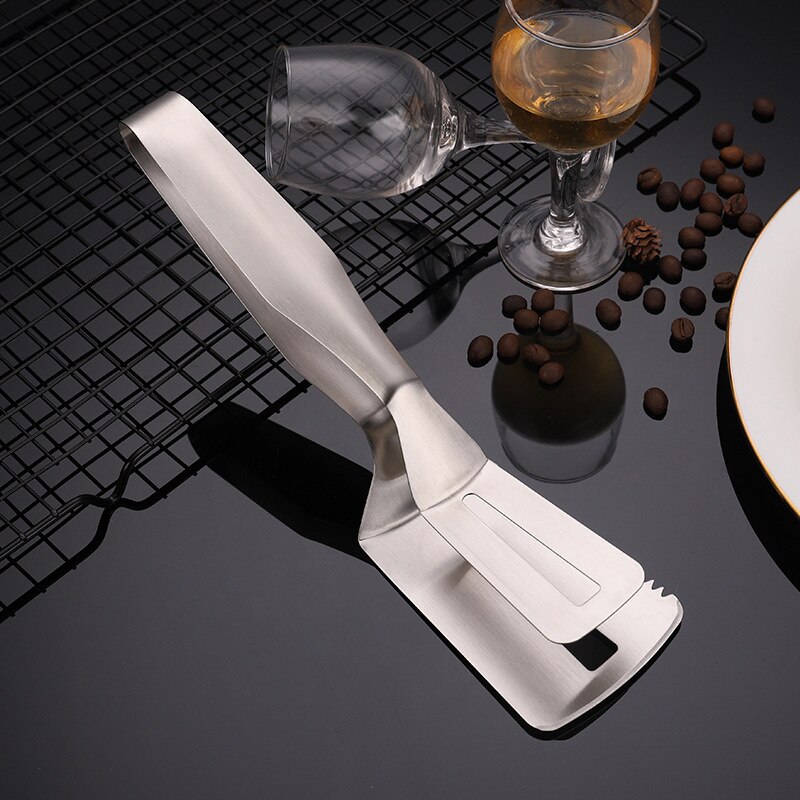 Kitchen BBQ Bread Utensil Stainless Steel Barbecue Tong Fried Steak Shovel Fried Fish Shovel Clamp Kitchen Bread Meat Clamp: Default Title
