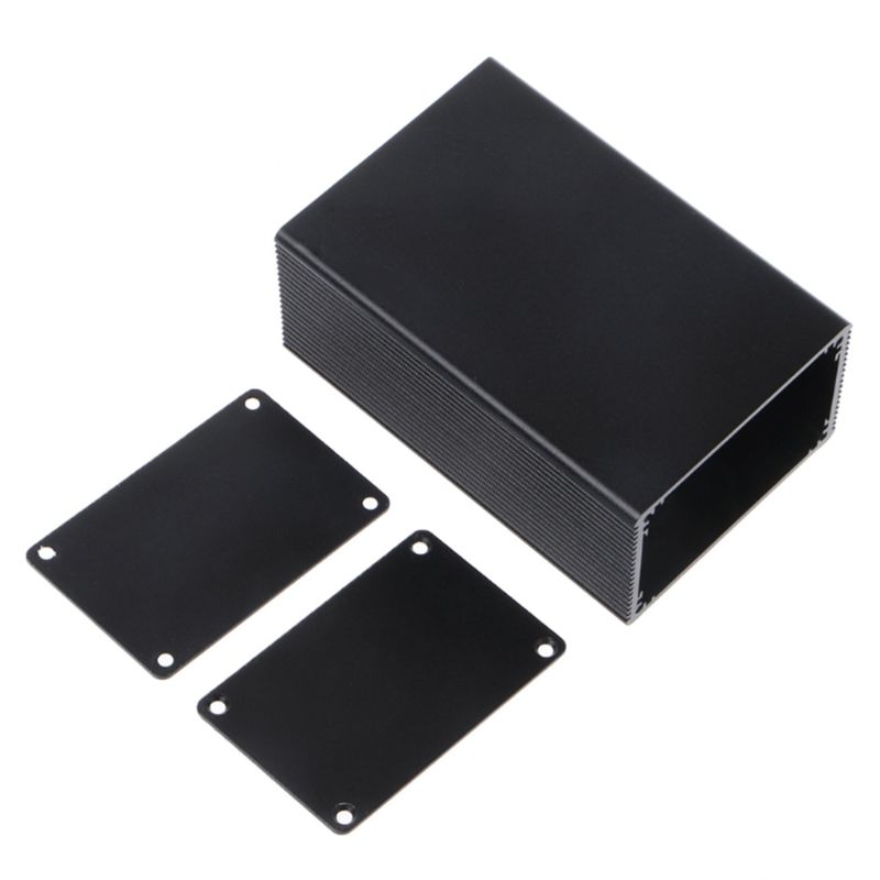 Sort 100 x 76 x 35mm korrosionsbestandig aluminium split krop aluminium kasse kabinet sag elektronisk diy