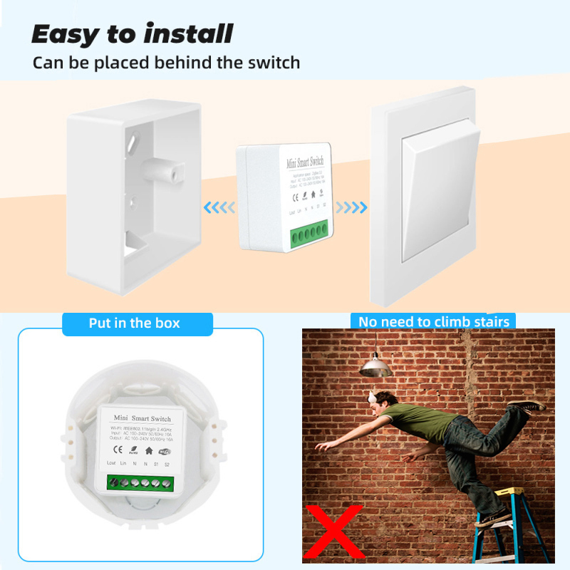 ZigBee 3.0 Smart Switch 16A BRICOLAGE Mini Lumière Relais vanne de Régulation 2 voies Tuya Smart Vie Intelligente APP Travail À Domicile avec Alice Alexa Google Home