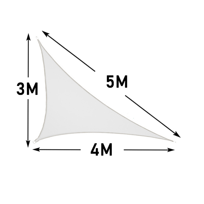 White All size 420D Waterproof Sun Shade Sail Square Rectangle Triangle Garden Terrace Canopy Pool Shade Camp Hiking Yard Awning: 3x4x5m