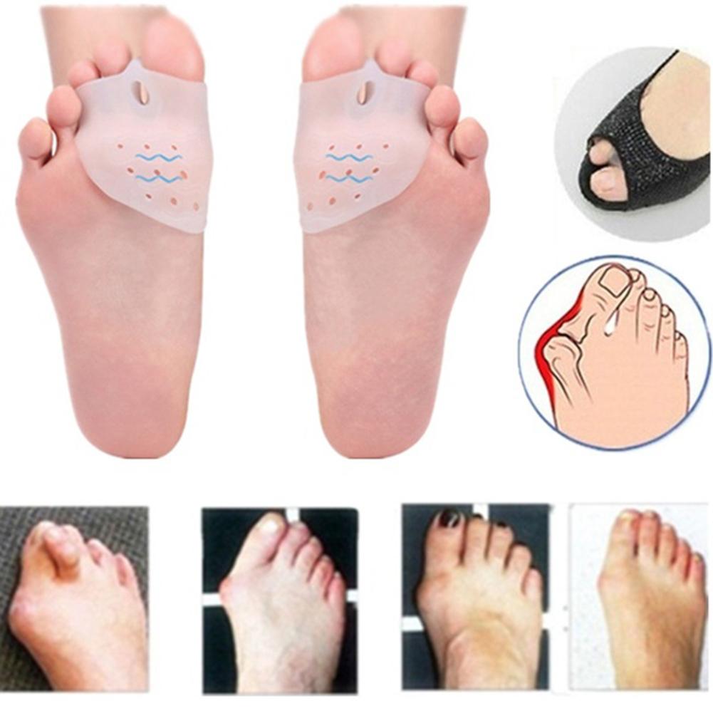 2Pcs Bunion Corrector Pain Relief Hamer Teen Separator Met Voorvoet Care Pads Bescherming Hallux Valgus Foot Massager