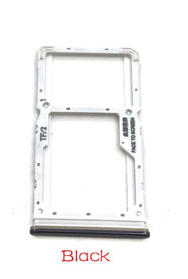 Bandeja de tarjeta SIM Original para Xiaomi Redmi Note 8 Pro, soporte de ranura para tarjeta SIM Dual, piezas de repuesto + Pin de expulsión,: Black