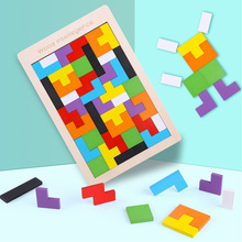 Houten Jigsaw Figuur 3 D Tangram Brain Speelgoed Boord Puzzel Kinderen Puzzel Tetris Speelgoed Educatief Speelgoed Houten