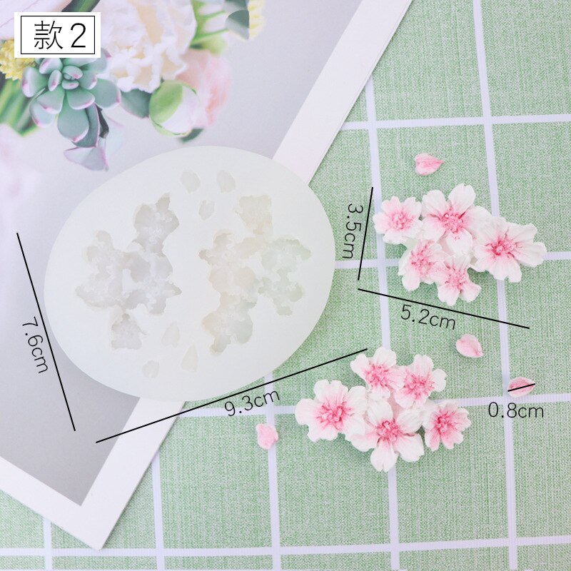 Allforhome (1-Pack) Mini Bloem Siliconen Suiker Hars Craft DIY Mallen DIY Gom Pasta Bloemen Cake Decorating Fondant Mold