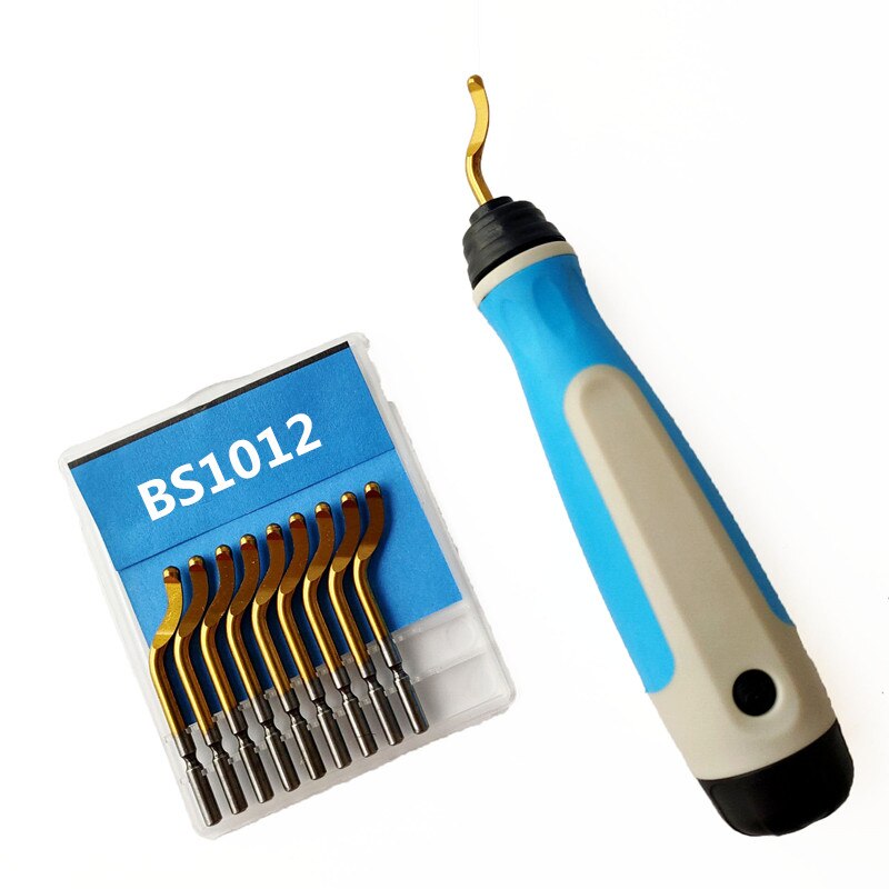 NG1000 BS1010 Trimming Burr Handle DIY Scraper Edge Cutter Remover Hand 10pcs Blades Deburring Tool Set Portable