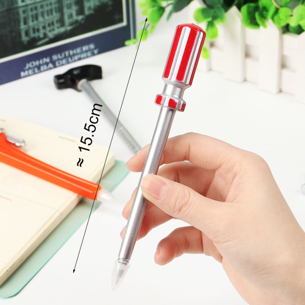 1 Piece Simulation Hardware Tools Korean Stationery 0.5mm Black Ink Ballpoint Pen Pen Hammer Writing Pen School