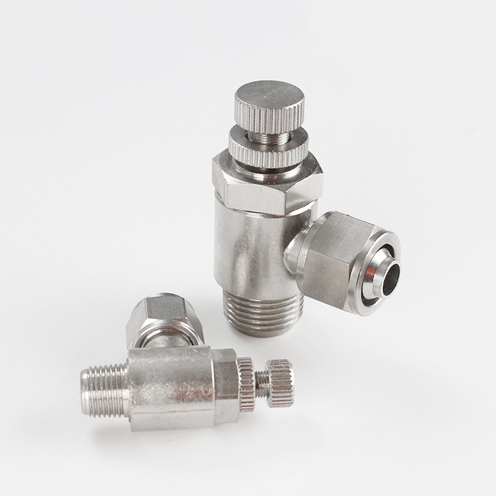 Gasklep snelkoppeling  sl 4-12mm pneumatische aansluiting mannelijk vernikkeld messing pasvorm slangaansluiting pneumatische aansluiting