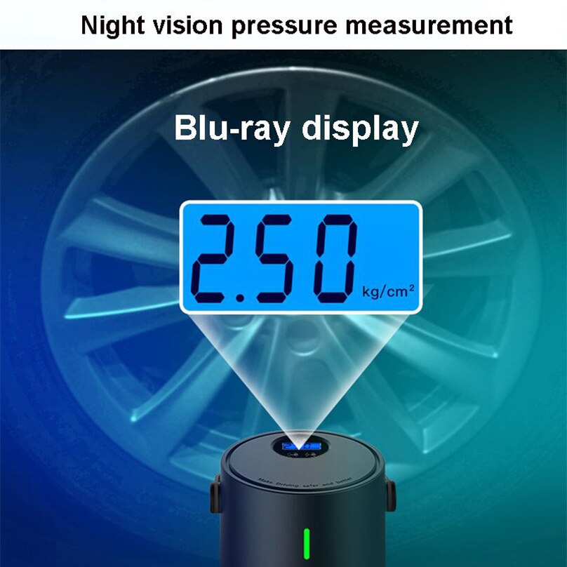 12V 150PSI Digital Car Air Compressor Portable Mini Car Tyre Inflator Air Pump Rechargeable for Auto Emergency Motorcycle Ball