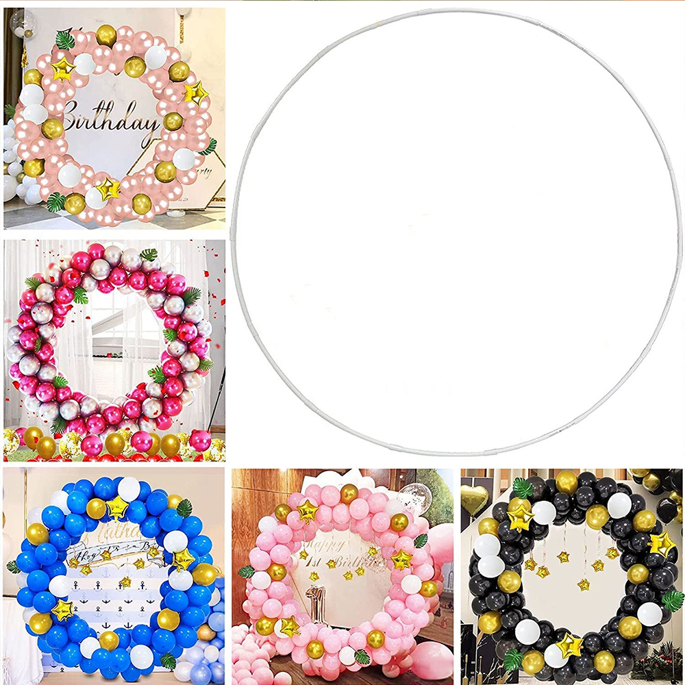 Circle Round Balloon Arch Plastic Wreath Frame Balloon Stand Holder DIY Column Base Baby Shower Wedding Birthday Party Decor
