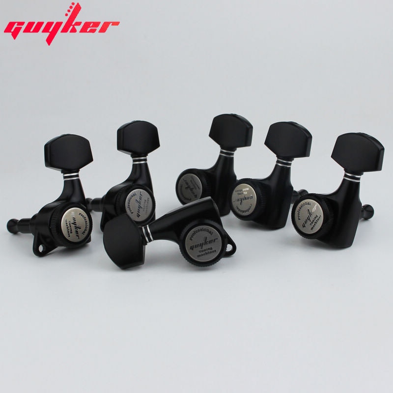 Guyker Zwarte Gitaar Locking Tuners/Verbeterde Versie Elektrische Gitaar Machine Heads Tuners Lock String Stemsleutels Voor Lp, sg, Tl